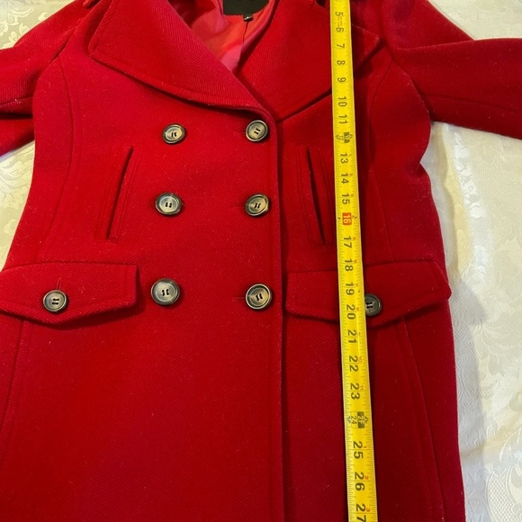 Talbots Wool Blend Double Breasted Pea Coat Women Size 6 Black Buttons - Picture 10 of 11